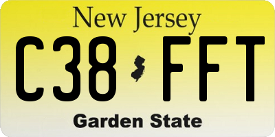 NJ license plate C38FFT