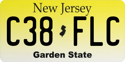 NJ license plate C38FLC