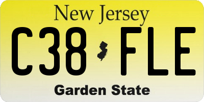 NJ license plate C38FLE
