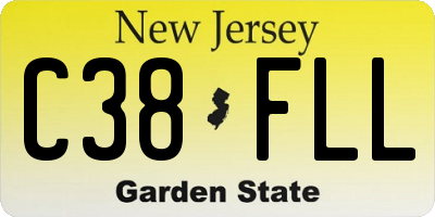 NJ license plate C38FLL