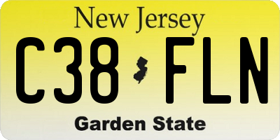 NJ license plate C38FLN