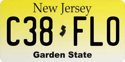 NJ license plate C38FLO