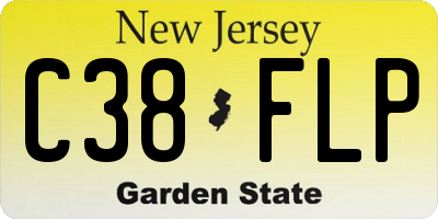 NJ license plate C38FLP