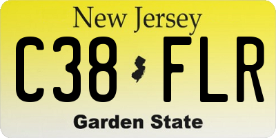 NJ license plate C38FLR