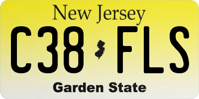 NJ license plate C38FLS