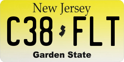 NJ license plate C38FLT