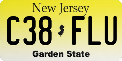 NJ license plate C38FLU