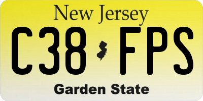 NJ license plate C38FPS