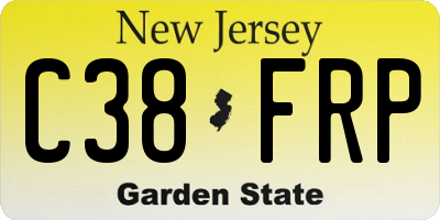 NJ license plate C38FRP