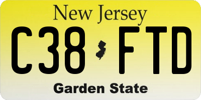 NJ license plate C38FTD