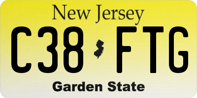 NJ license plate C38FTG