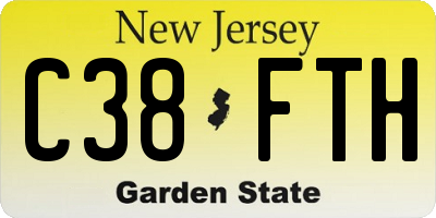NJ license plate C38FTH