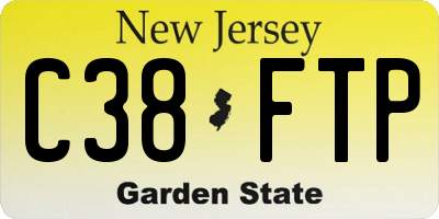 NJ license plate C38FTP