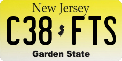 NJ license plate C38FTS