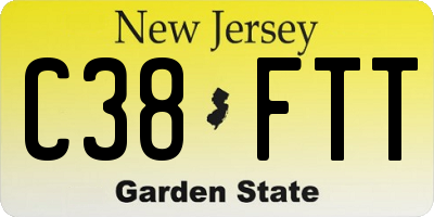 NJ license plate C38FTT