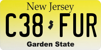 NJ license plate C38FUR