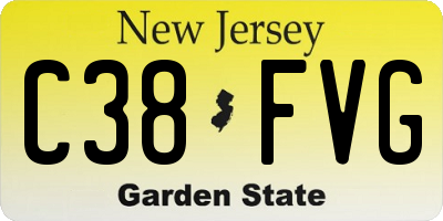 NJ license plate C38FVG