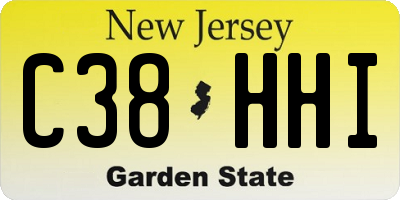NJ license plate C38HHI