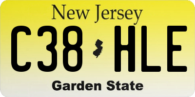 NJ license plate C38HLE