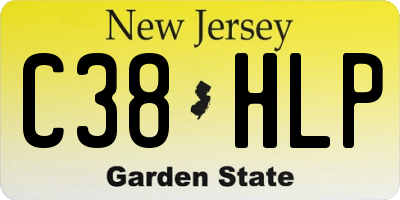 NJ license plate C38HLP