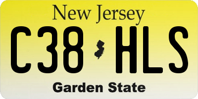 NJ license plate C38HLS