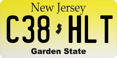 NJ license plate C38HLT