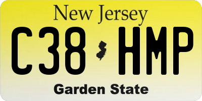 NJ license plate C38HMP