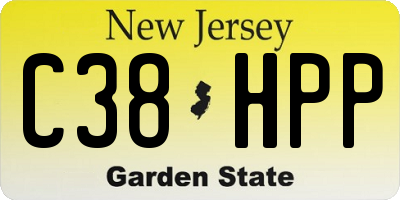 NJ license plate C38HPP