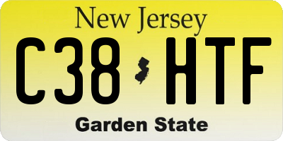 NJ license plate C38HTF
