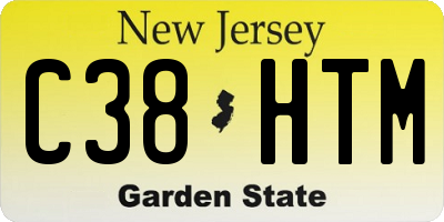 NJ license plate C38HTM