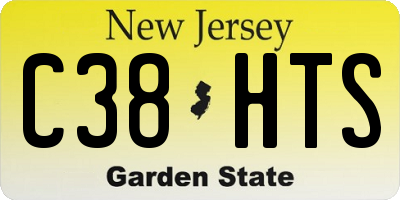 NJ license plate C38HTS