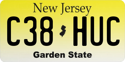NJ license plate C38HUC