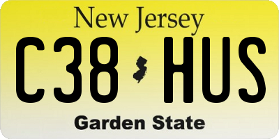 NJ license plate C38HUS