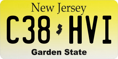 NJ license plate C38HVI