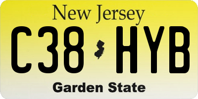 NJ license plate C38HYB