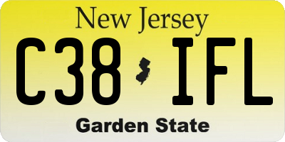 NJ license plate C38IFL