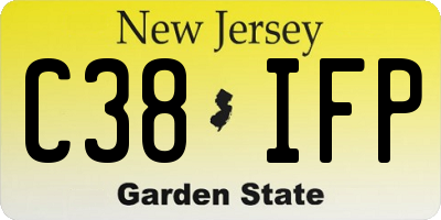 NJ license plate C38IFP