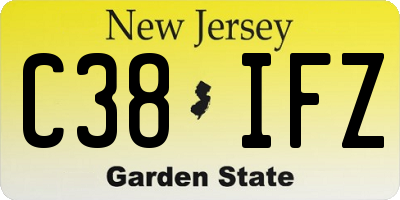 NJ license plate C38IFZ