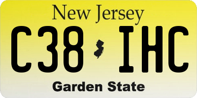 NJ license plate C38IHC