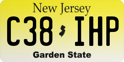 NJ license plate C38IHP
