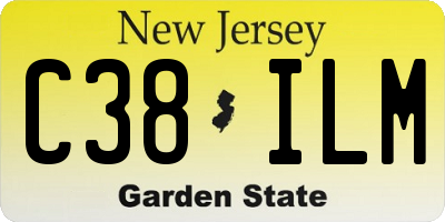 NJ license plate C38ILM