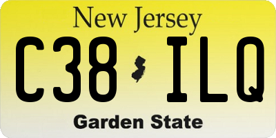 NJ license plate C38ILQ