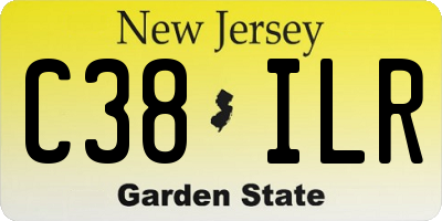 NJ license plate C38ILR
