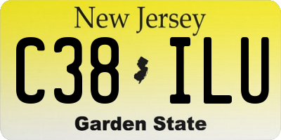 NJ license plate C38ILU