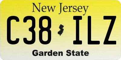 NJ license plate C38ILZ