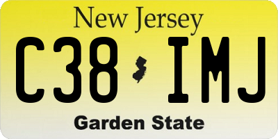 NJ license plate C38IMJ