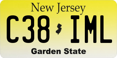 NJ license plate C38IML