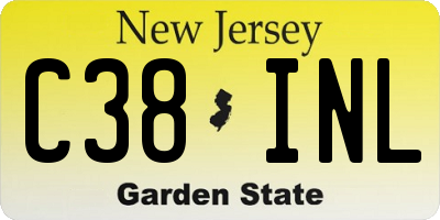 NJ license plate C38INL