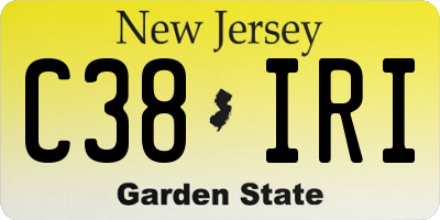 NJ license plate C38IRI