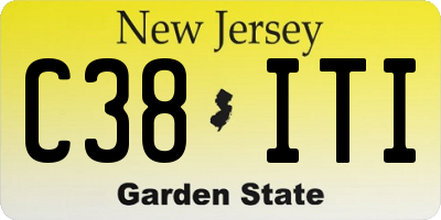 NJ license plate C38ITI